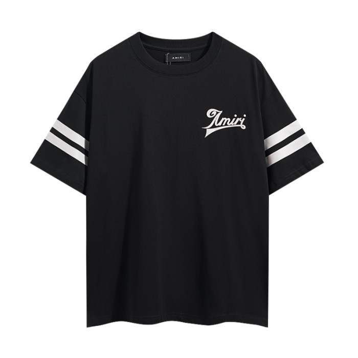Double White Strip Cuff Baseball Style Letter Embroidery Tee 29324276