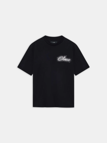Cursive Signature Rhinestone Double Side Print Tee 29324283