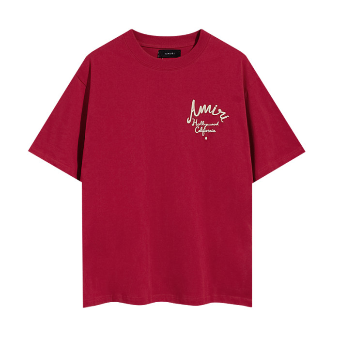 Hollywood Handwritten Cursive Double Side Print Tee 2 colors 29324263