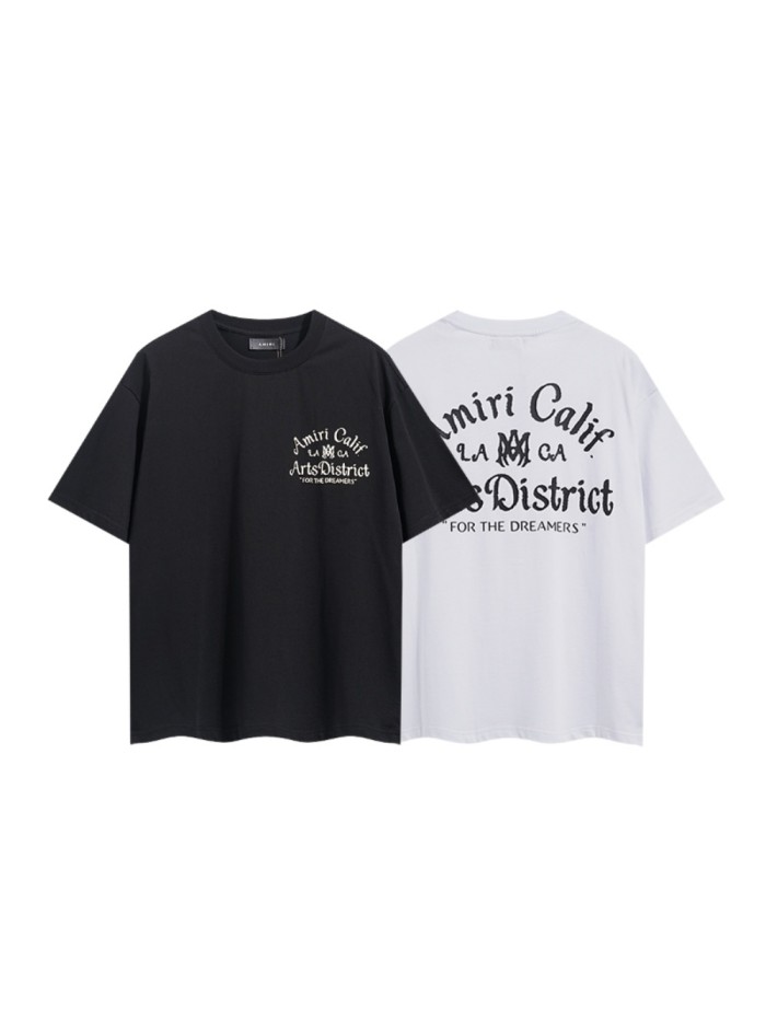Curved Letter Slogan Double Side Print Tee 2 colors 29324267