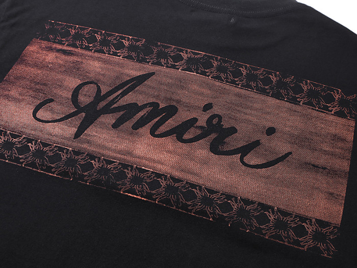 Red Gradient Stripe Border Cursive Letter Double Side Print Tee 2 colors 29324265
