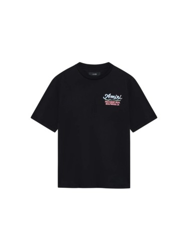 Sunset Boulevard Color Contrast Cursive Letter Print Tee 29324285