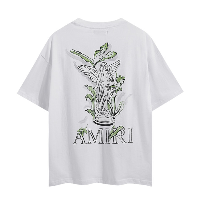 Green Leaf Angel Sculpture Sketch Double Side Print Tee 2 colors 29324270