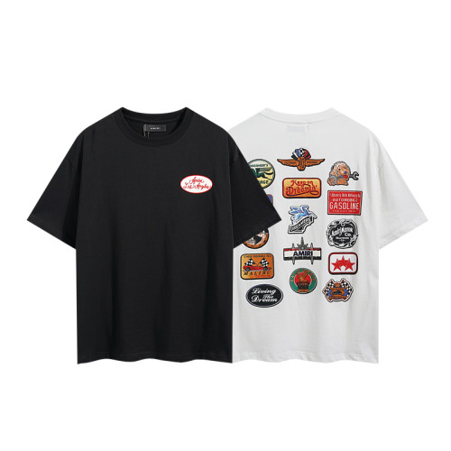 Vintage Multi Badge Sticker Double Side Print Tee 2 colors 29324262