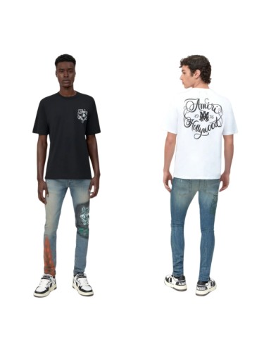 Hollywood Surrounded MA Cursive Letter Print Tee 2 colors 29324278