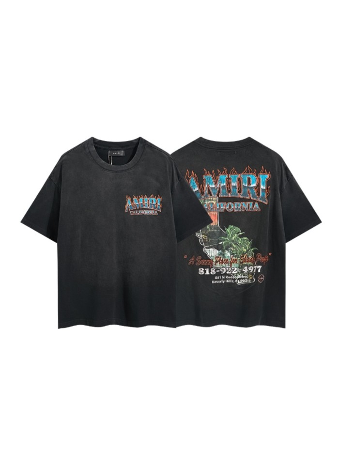 Flame Palm California Villa Print Washed Tee 29330538