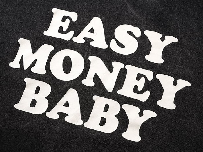 EASY MONEY BABY Foam Letter Print Washed Tee 29330543