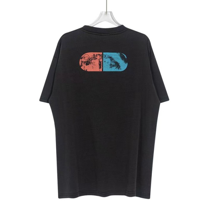 Akira Motorcycle Anime Bold Letter Back Pill Capsule Double Side Print Tee 29330602