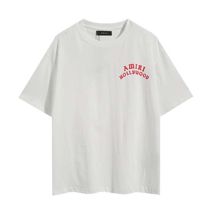Hollywood Curved Vintage Slogan Print Washed Tee 2 colors 29330534
