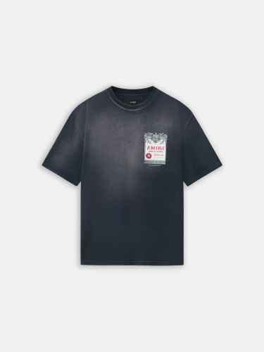 Vintage Wine Label Carved Frame Print Washed Tee 29330535