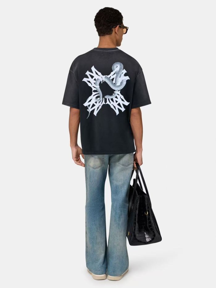 White Snake Cross MA Print Washed Tee 29330526