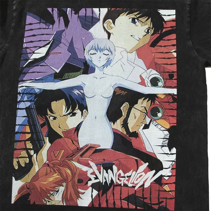 EVA Neon Genesis Evangelion Full Character Anime Retro Print Tee 29330597