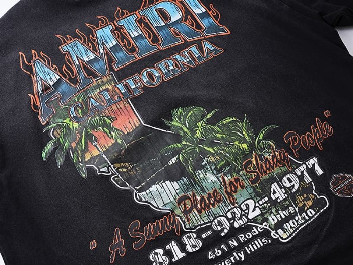 Flame Palm California Villa Print Washed Tee 29330538