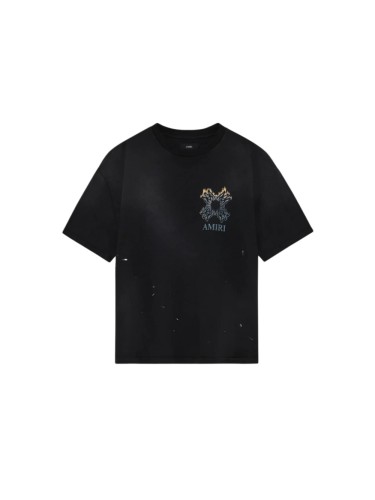 Burning Flame Cross MA Print Washed Tee 29330544