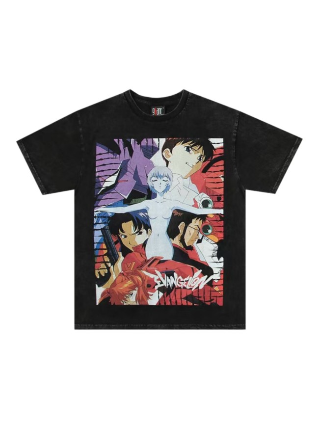 EVA Neon Genesis Evangelion Full Character Anime Retro Print Tee 29330597