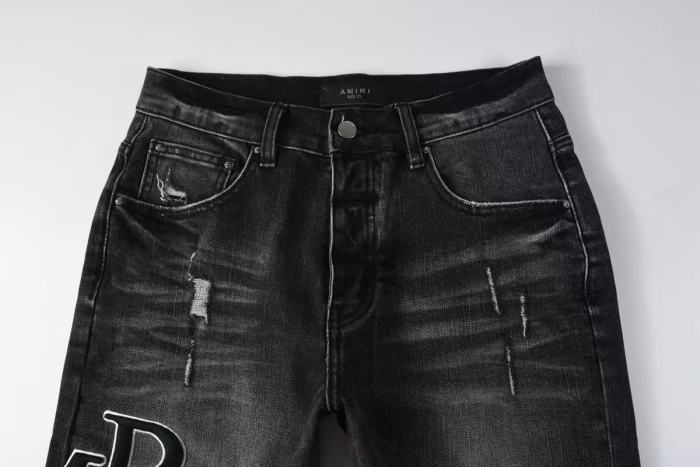 1:1 quality version RN Letter Embroidery Back Pocket Single A Distressed Whiskering Five Pocket High Waist Straight Denim Shorts 29331659