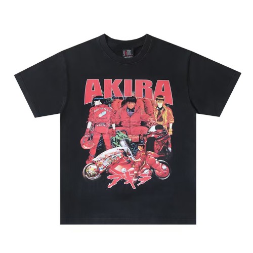 Akira Multi Character Motorcycle Collage Big Title Japanese Text Retro Anime Distressed Print Tee 29331531