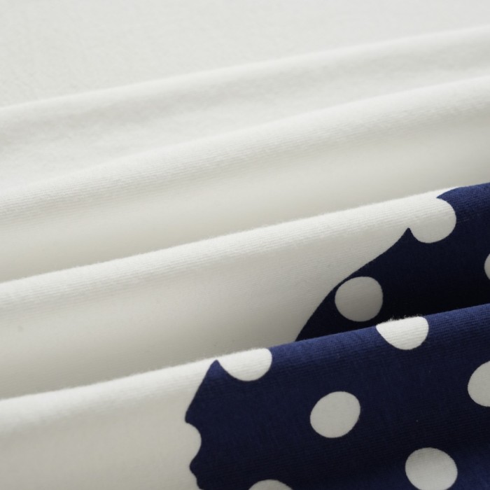 1:1 quality version Big Red Heart Navy Polka Dot Heart Mini Red Eyed Heart Combined Print Couple Tee 29331789