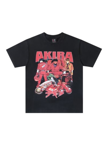 Akira Multi Character Motorcycle Collage Big Title Japanese Text Retro Anime Distressed Print Tee 29331531