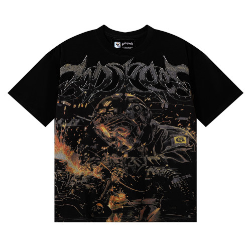 28455397 Skull Welding motorcycle printed Tee 2 colors