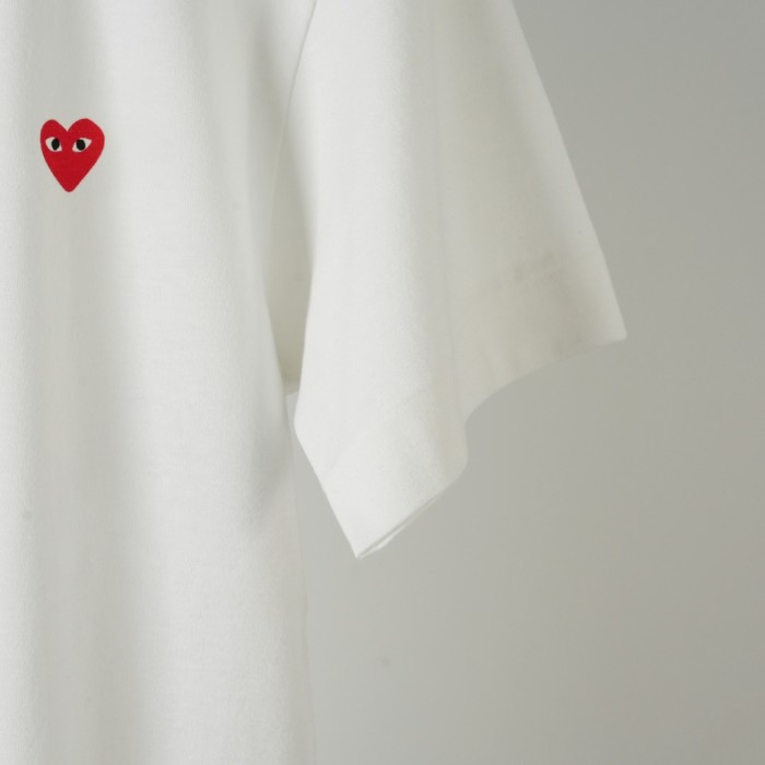 1:1 quality version Six Scattered All Over Red Heart Embroidery Crew Neck Solid Basic Couple Daily Casual Tee 3 colors 29331780