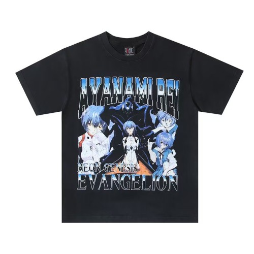 EVA Neon Genesis Evangelion Multi Look Ayanami Rei Gradient Gothic Font Anime Vintage Fade Print Tee 29331521