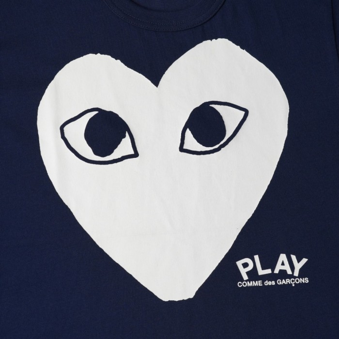 1:1 quality version Chest Oversize White Hand Drawn Eyed Heart Print Bottom Full Play Letter Logo Tee 29331851