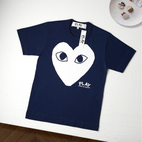 1:1 quality version Chest Oversize White Hand Drawn Eyed Heart Print Bottom Full Play Letter Logo Tee 29331851