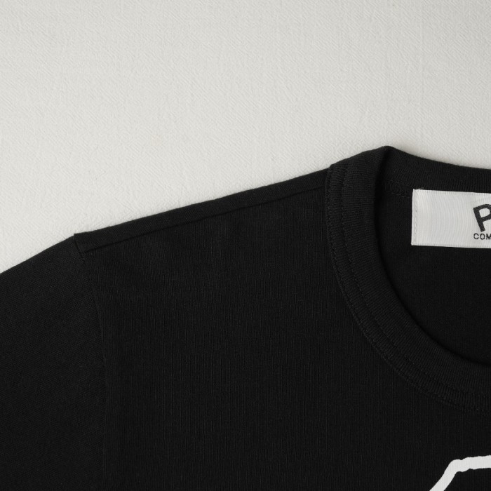 1:1 quality version Chest White Outline Spade Heart Eyed Print Bottom Full Play Letter Logo Tee 29331857