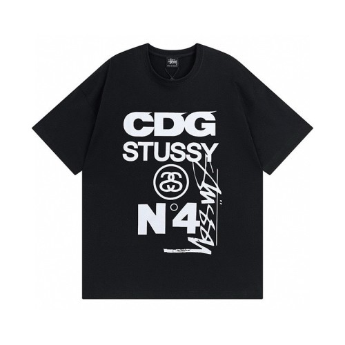 Stussy Comme Des Garcons Collab No4 Double S Interlock Logo Hand Graffiti Combined Print Tee 2 colors 29331602