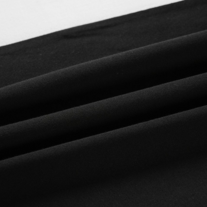 1:1 quality version Small Black Heart Embroidery Solid Crew Neck Basic Minimal Low Key Couple Tee 2 colors 29331711