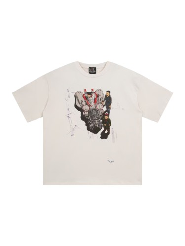 Front Akira Motorcycle Character Hand Drawn Illustration Back Freedom Contrast Color Letter Double Side Print Tee 29331556