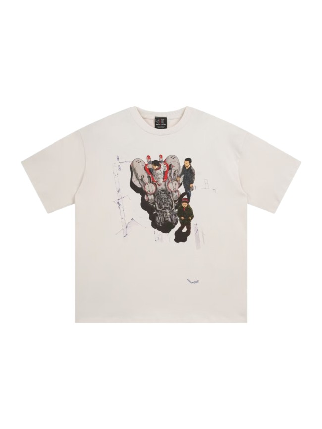 Front Akira Motorcycle Character Hand Drawn Illustration Back Freedom Contrast Color Letter Double Side Print Tee 29331556