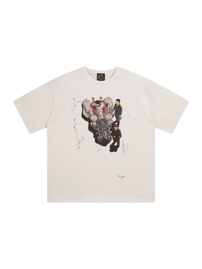 Front Akira Motorcycle Character Hand Drawn Illustration Back Freedom Contrast Color Letter Double Side Print Tee 29331556
