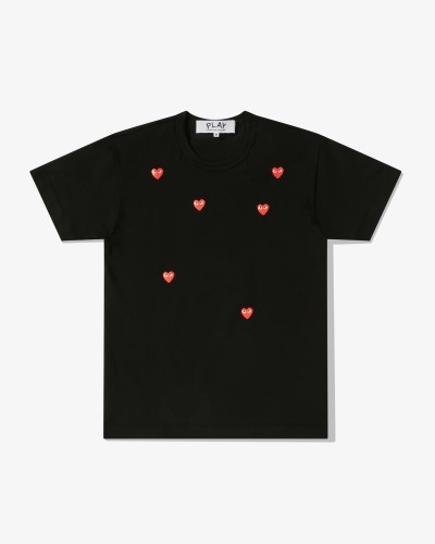1:1 quality version Six Scattered All Over Red Heart Embroidery Crew Neck Solid Basic Couple Daily Casual Tee 3 colors 29331780