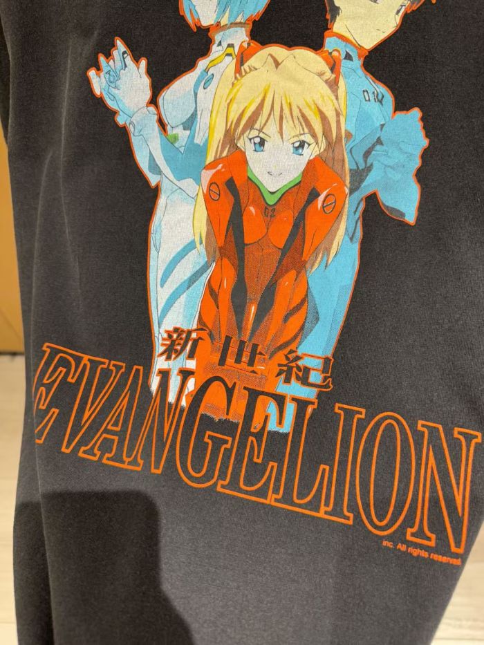 EVA Neon Genesis Evangelion Shinji Rei Asuka Trio Character Anime Japanese English Retro Print Tee 29331526