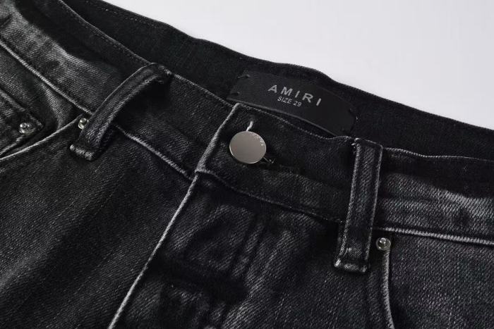 1:1 quality version RN Letter Embroidery Back Pocket Single A Distressed Whiskering Five Pocket High Waist Straight Denim Shorts 29331659
