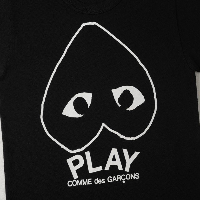 1:1 quality version Chest White Outline Spade Heart Eyed Print Bottom Full Play Letter Logo Tee 29331857