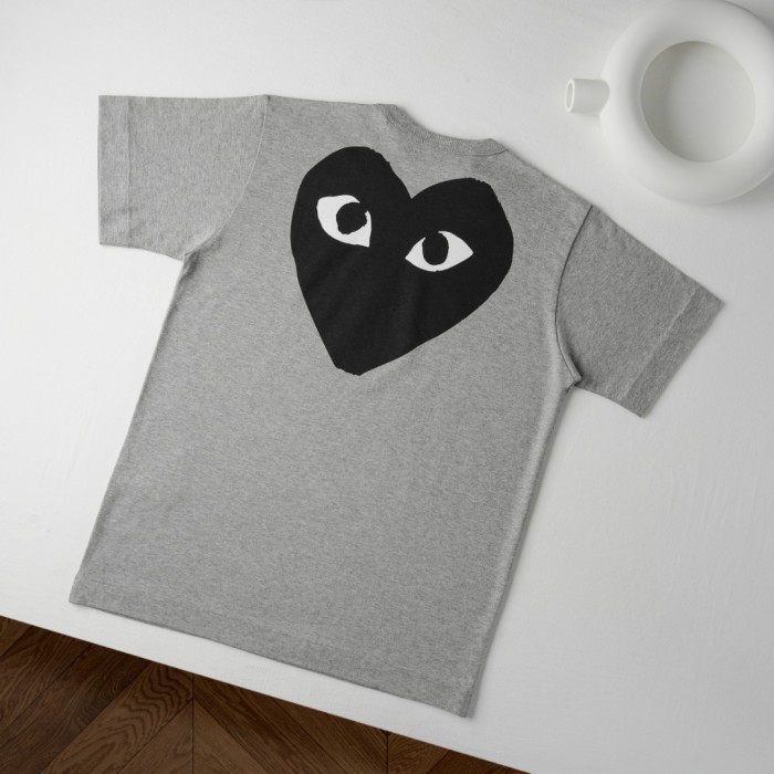 1:1 quality version Front Play Letter Full Brand Slogan Print Back Oversize Black Eyed Heart Double Side Print Tee 29332315