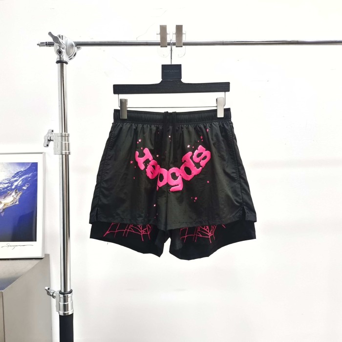 [Big & Tall for weights up to 220 lbs]1:1 quality version Rose Red Letter Black Nylon Shorts 29332581