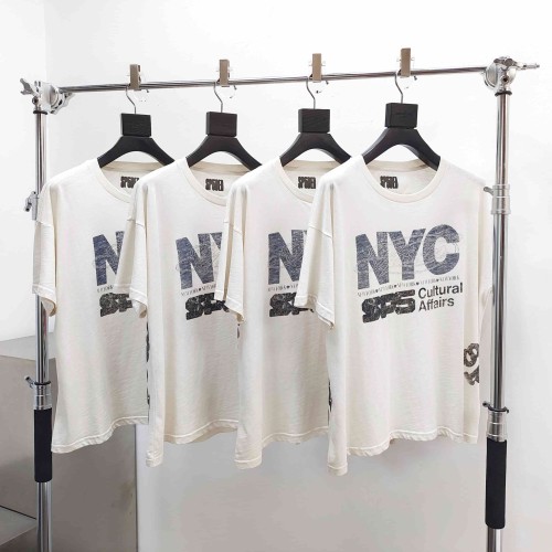 [Big & Tall for weights up to 220 lbs]1:1 quality version Rhinestone NYC Red Heart Beige Print Tee 29332580