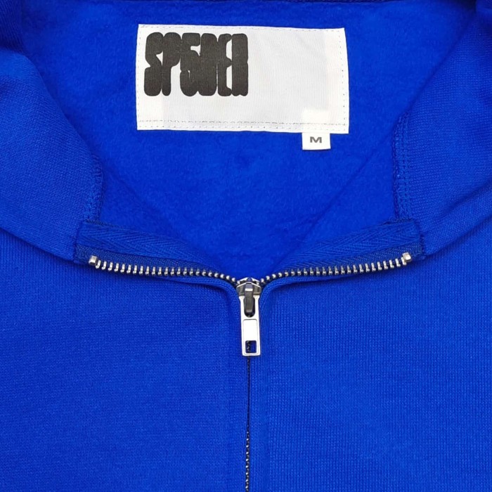 [Big & Tall for weights up to 220 lbs]1:1 quality version Graffiti Five Pointed Star Blue Mesh Zipper Hoodie & Shorts Set 29332583