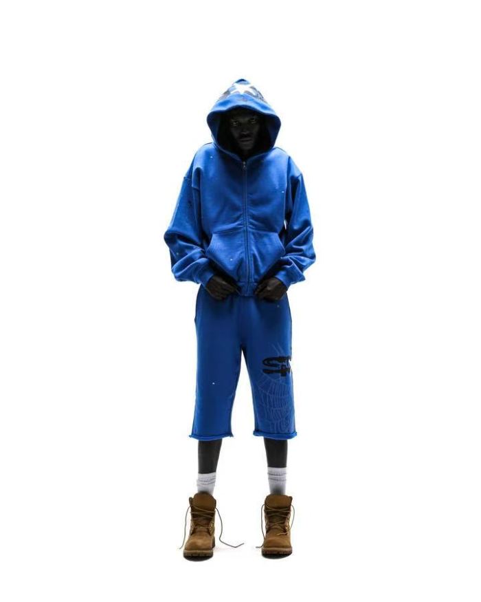 [Big & Tall for weights up to 220 lbs]1:1 quality version White NY Orange Mesh Blue Hoodie & Pants Set 29332584
