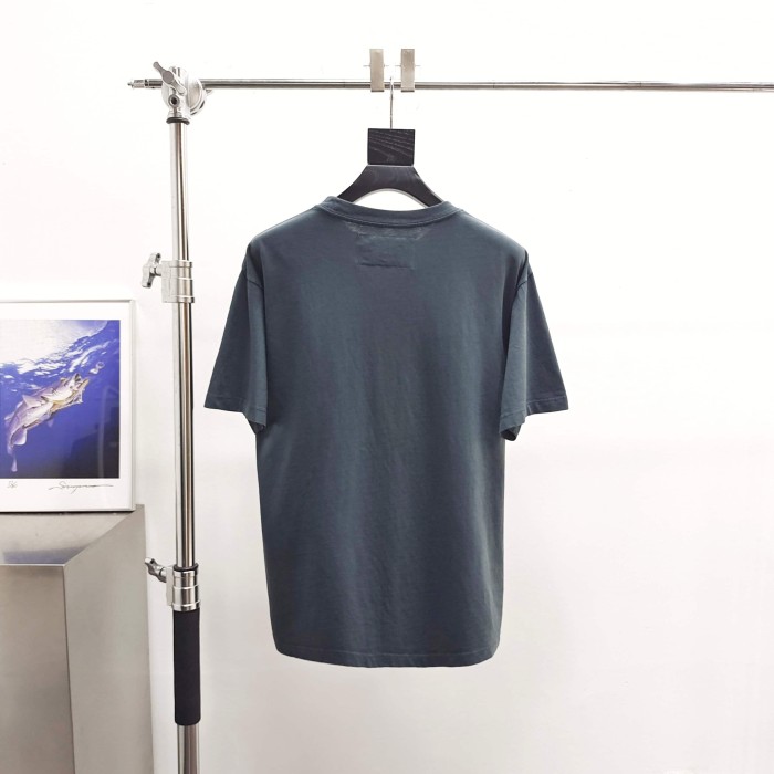 [Big & Tall for weights up to 220 lbs]1:1 quality version Blue Graffiti 555 Letter Print Tee 29332579