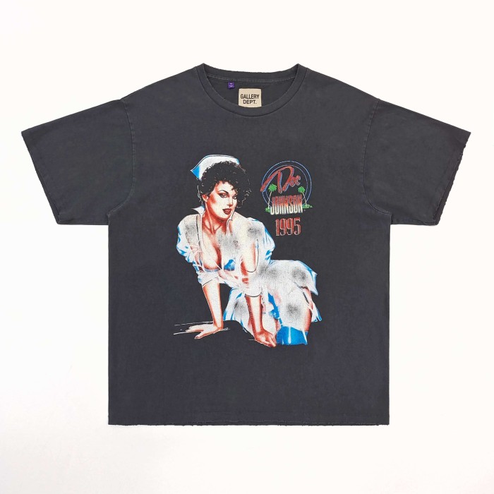 [Big & Tall for weights up to 220 lbs]1:1 quality version Vintage Sexy Nurse Print Washed Tee 29332582