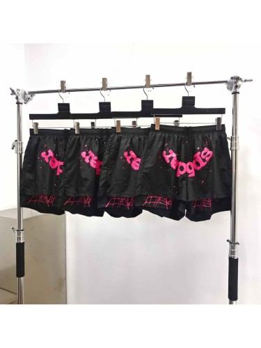 [Big & Tall for weights up to 220 lbs]1:1 quality version Rose Red Letter Black Nylon Shorts 29332581