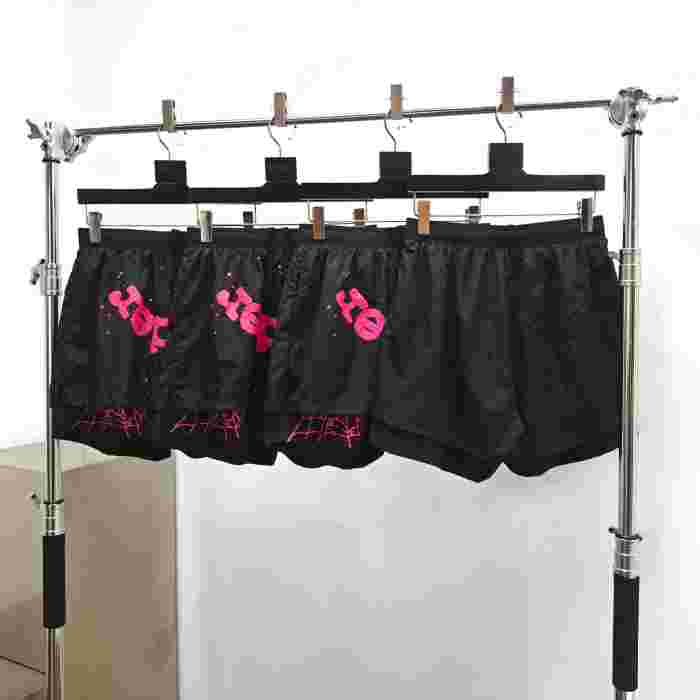 [Big & Tall for weights up to 220 lbs]1:1 quality version Rose Red Letter Black Nylon Shorts 29332581
