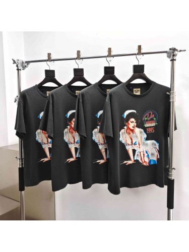 [Big & Tall for weights up to 220 lbs]1:1 quality version Vintage Sexy Nurse Print Washed Tee 29332582