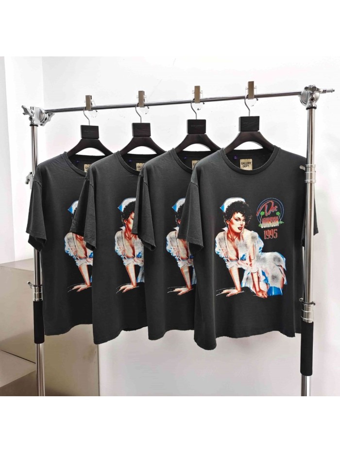 [Big & Tall for weights up to 220 lbs]1:1 quality version Vintage Sexy Nurse Print Washed Tee 29332582