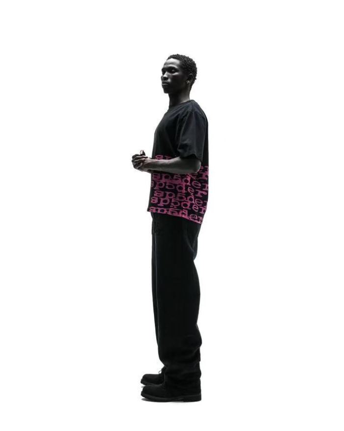 [Big & Tall for weights up to 220 lbs]1:1 quality version Side Graffiti Pink Letter Print Tee 29332578